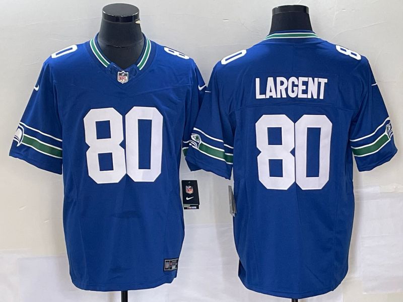 Men Seattle Seahawks #80 Largent Nike Royal Throwback Player Game NFL Jersey->seattle seahawks->NFL Jersey